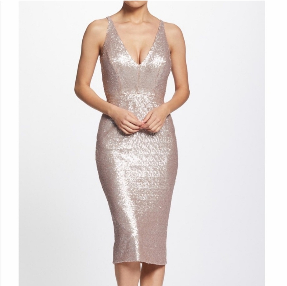 Dress The Population Camila Sequin Midi Dress